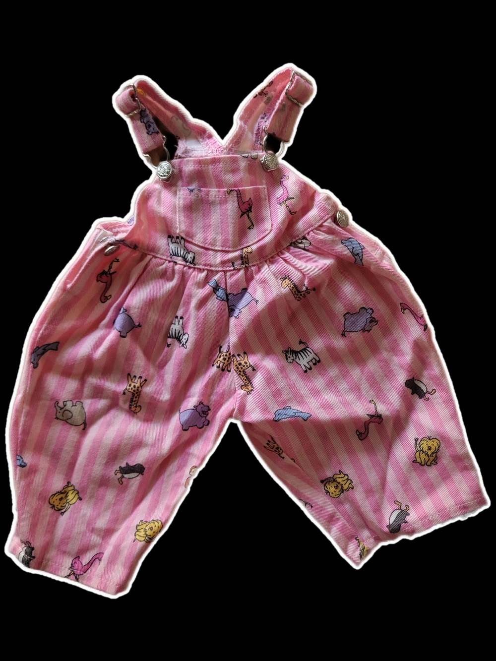 American Girl Doll Bitty Baby Wild Things Zoo Print Overalls